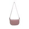 Italian Designer Leather Round Shoulder Bag Dusty Pink