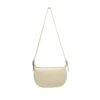 Italian Designer Leather Round Shoulder Bag Stone