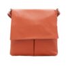 Italian Designer Leather Clutch Crossbody Monica- Dark Orange