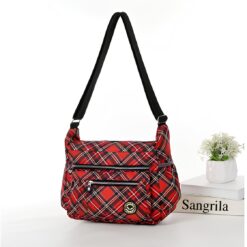 Red Tartan Purse Bundle All over Print Large Satchel Cross Body