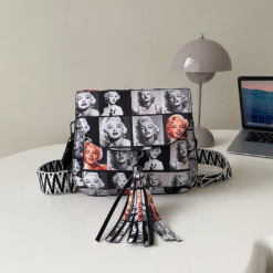 Marilyn Monroe Tassel Stud Detail Wide Strap