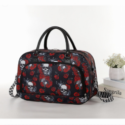 Red Skulls All over print Overnight bag/Weekend/Holdall Bag