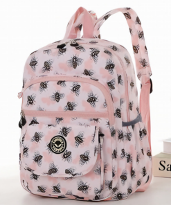 Pink Bees Bundle All Over Print Backpack & Purse