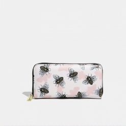 Alternative view of Bundle Bees All over Print Large Satchel Cross Body & Purse pink shadow