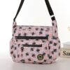 Bees All over Print Large Satchel Cross Body pink shadow