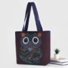 Surprised Owl Tapestry Tote Style Bag