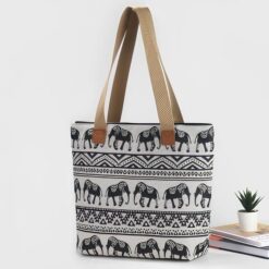 Elephants Tapestry Tote Style Bag