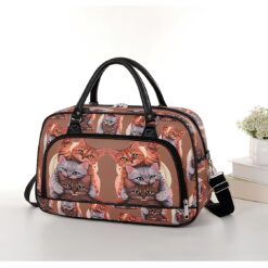 Waving Cats All over print Overnight bag/Weekend/Holdall Bag
