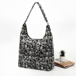 BW Skulls Hobo Style Bag