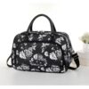 Black & White Floral All over print Overnight bag/Weekend/Holdall Bag