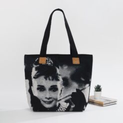 Audrey Hepburn Tapestry Tote Style Bag