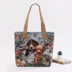 Animals Together Tapestry Tote Style Bag