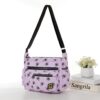 Lilac Bees All over Print Large Satchel Cross Body