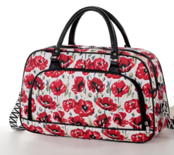 Poppies All over print Overnight bag/Weekend/Holdall Bag