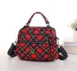 Tartan (Shortbread) Cross Body Satchel Travel Bag