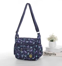 Dragonflies All over Print Large Satchel Cross Body