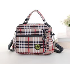 Blue Berry Print Cross Body Satchel Travel Bag