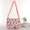 Plain Pink Bees All over Print Large Satchel Cross Body
