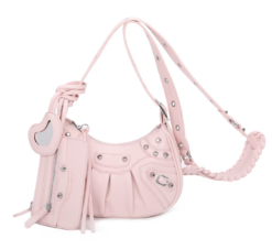 Studded Cross Body bag with Purse & Mirror